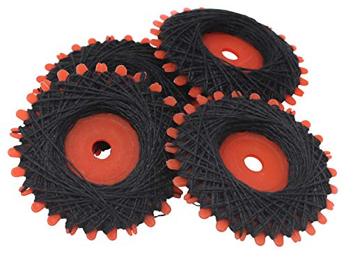 BIG-SAM 4 Sternzwirne | á 20 Meter Lauflänge | 100% Polyester | Für Näharbeiten an festen Stoffen (Textilien) (Schwarz)