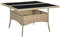 vidaXL Garten Esstisch für 4 Personen Gartentisch Terrassentisch Tisch Balkontisch Gartenmöbel Terrasse Beige Poly Rattan Glas Stahlrahmen