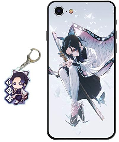 Staremeplz Compatible iPhone 7/8 / SE 2020 Case - Anime Design with Figure Keychain, Soft Silicone Flexible TPU Animation Case