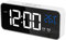 CHEREEKI Alarm Clock, Digital Clock with Temperature Display, Snooze, USB Powered Rechargeable Clock with Dual Alarms for Bedroom, Bedside, Office& Travel (White)