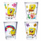 Silver Buffalo SpongeBob SquarePants Poses Floral Krabby Patty Mini-Glas-Set, 42,5 ml, 4 Stück