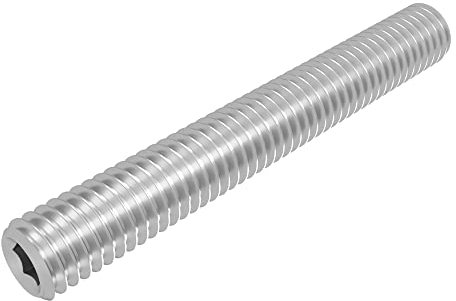 SECCARO Gewindestift mit Kegelkuppe M6 x 45 mm, Edelstahl V2A VA A2, DIN 913 / ISO 4026, Innensechskant, 20 Stück