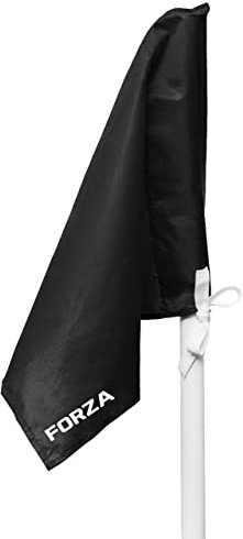 FORZA Replacement Football Corner Flags [Pack of 4] | Durable Polyester Flags for Standard Pitches – Multiple Colour Options – Poles Not Included (Black)
