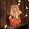 Bohemian Dekoration, Dsaren Led Traumfänger Mädchen Handgefertigt Dreamcatcher Spitze Traumfänger Federn für Gute Träume Wandbehang Auto Raum Mädchen Kreatives Geschenk (Rosa)