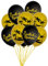Oblique Unique® Endlich Rentner Luftballon Set - 10 Ballons mit Urlaubsmotiven und Endlich Rentner Schriftzug als Deko für Ruhestand Rente Pensionierung