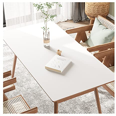 FANIVIN PU Tischdecke Tischmatte Tischfolie Schreibtisch Tischschutz Matte Haushalt Küche Bürobedarf Einseitig Wasserdicht Multifunctional Weiß 60 * 140cm
