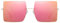 SHES Occhiali da sole quadrati oversize per le donne Designer Trendy Shades Semi-Rimless Metal Frame SH3103, C5-oro Montatura Revo Lenti Rosa, 138 mm
