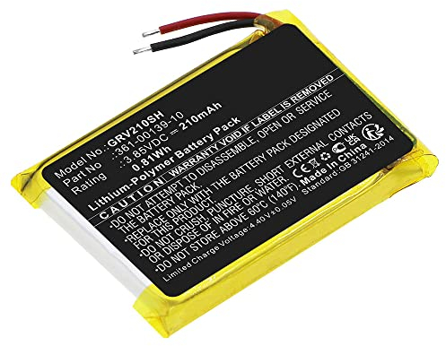 CELLONIC, Batterie pour Montre Intelligente et Bracelet de Fitness Compatible avec Garmin Venu 2 (210mAh, 3.7V) Batterie de Remplacement 361-00139-10