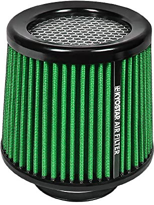 Kyostar Filtro universale verde a cono di aspirazione dell'aria da 76 mm di ricambio per filtro dell'aria secca di qualità