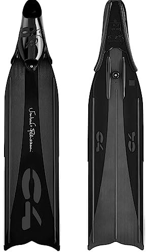 Flossen Umberto Pelizzari C4 – weiche Schaufel und mittelgroße Schaufel aus Technopolymer mit Schuh 250 Apnoe Unterwasserfischen (42/43, mittelgroße Schaufel)