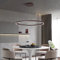 AIAO Pendelleuchte Moderne Esstisch LED Hängelampe Ring Pendellampe Dimmbares Beleuchtung Restaurant Hängeleuchte Höhenverstellbar Für Wohnzimmer Küche Esszimmer Kronleuchte,Brown 80cm