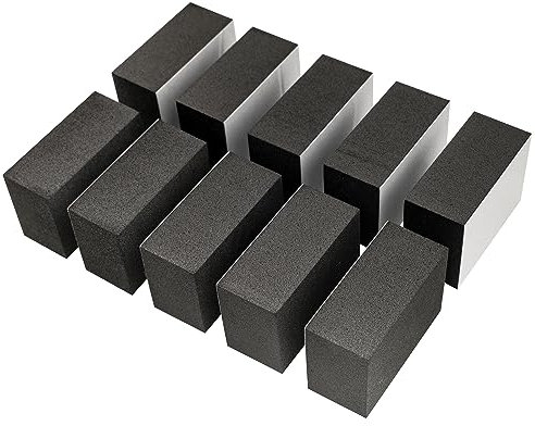 Musiclily Pro 40x27x17mm Selbstklebendes Pickup Schaumstoff Unterlage Pickup Foam für Precision Bass Tonabnehmer, Schwarz (10 Stück)
