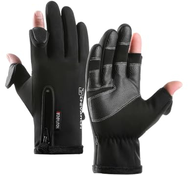 GIFTZS Bequem Fahrradhandschuhe Herren Winter Outdoor Kältebeständig Verdickte Warme Reiterhandschuhe, 1 Paar Schwarz Geschenk