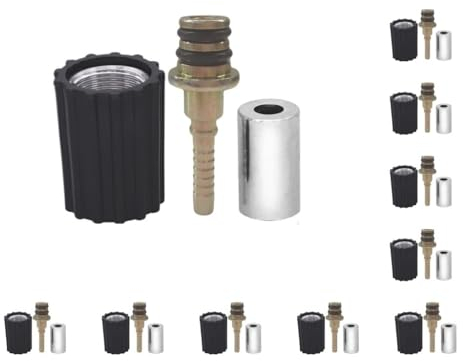 Juego de 10 juntas de tubo M22 adaptador de conexión rápida para tubería de lavadora a presión C, estilo C