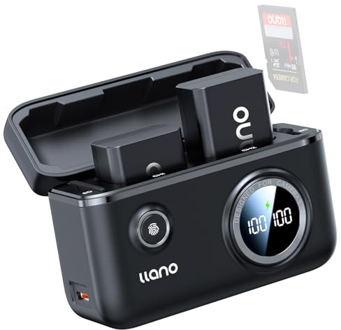 llano NP-FW50 - Set di 2 batterie 1100 mAh e caricabatterie Dual USB intelligente compatibile con Sony Alpha A6000, A6400, A6100, A6300, A6500, A7, A7 II, A7R, A7R II, A7R2, NEX-3/5 Serie