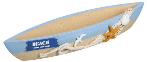 Kichvoe Mediterranean Style Boat Display Two-pointed Sailboat Model Yacht Tabletop Decor