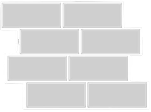 GRIPRO Peel and Stick Backsplash – Wall Tile for Kitchen Backsplash 11x11 3D Adhesive Backsplash Tile for Kitchen, Bathroom 3D Wall Panels (10 Sheets, Light Grey)
