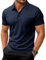 EKLENTSON Men's Activewear Polo Shirts Quick Dry Breathable Moisture Wicking Polos with Chest Pocket Summer Tennis Sport Short Sleeve T Shirts Navy,M