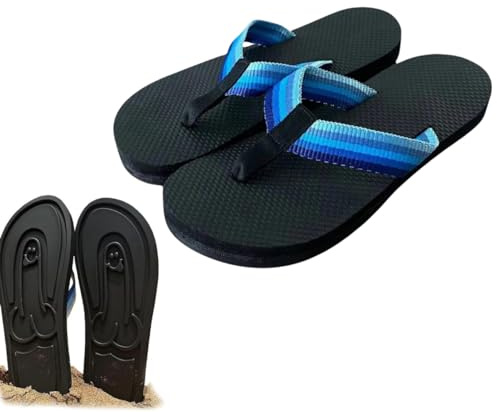 KMEYLE Dolda flops, dolda flip-flops, snabbtorkande flip-flop glidskenor, Spoof Beach Flip Flops, mycket kreativ fyllning för vuxna, sommar strand komfort halkfri sandal, snabbtorkande strandsandaler