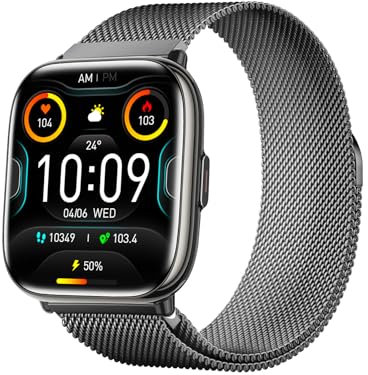 Trevi T-FIT 265 A Smartwatch con Display AMOLED 1.75 Always On Full Touch, Chiamate Wireless, Monitoraggio Sonno, Passi, Frequenza Cardiaca, Fitness Tracker, Waterproof IP67, Nero