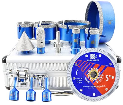 Jeu de carottes diamantées - BRSCHNITT Carreaux 6/6/8/20/35/50/68/100/125MM 20、50MM Fasen Bit M14 Filetage pour porcelaine Carreaux Céramique 125MM Lame diamantée