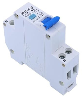 WANGZEYU Disjoncteur Disjoncteur différentiel 18MM 10A 16A 20A 25A 32A 1P+N 6KA avec Protection Contre Les surintensités et Les fuites 30mA Disjoncteurs(10A)