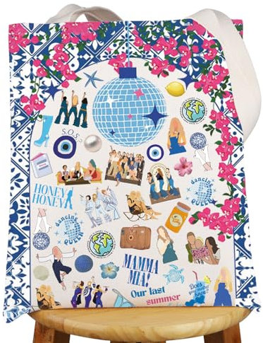 G2TUP Mamma Musical Tote Bag Donna & Rosie & Tanya Gifts Dancing Queen Umhängetasche Dancing Queen Geschenk, Our Last Summer