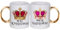 Funny Funny Tea & Coffee Mug Set for Men & Women Gold Handle Her Ladyship & His Lordship King Queen Perfect for Couples Mum Dad Anniversary Christmas One Size
