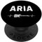 Aria Gitarre Herzschlag Gitarrist Retro Vintage PopSockets Klebender PopGrip