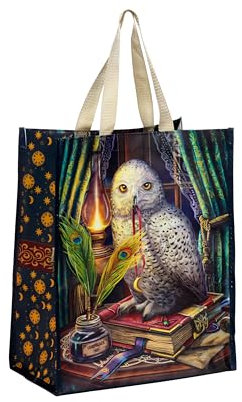 Puckator Einkaufstasche – Eule – Guardian of Spells Owl – Lisa Parker, Schwarz, Zeitgenössisch