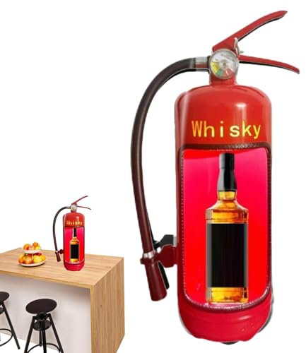 Celuicion Feuerlöscher für Weinkiste, Feuerlöscher, Weinregal – Aufbewahrung für Flaschenhalter für Alkohol | Lustiges Weinregal aus Eisen, Neuheit, Weinbehälter für Camping, Picknick-