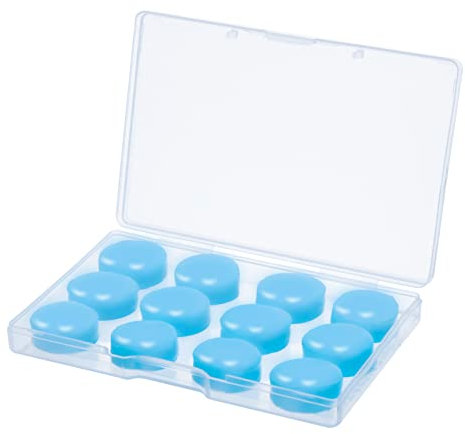 Yesaler Bouchons d'Oreille en Silicone Bouchons d'Oreilles Réutilisables avec Étanches Réduction du Bruit pour Dormir Natation 6 Paires Bleu