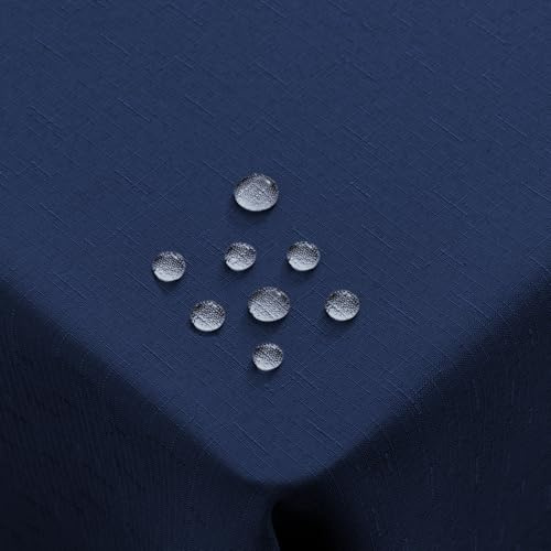 Homaxy Leinendeckeoptik Tischdecke Abwaschbar Eckig 80x80cm, Dunkelblau | Tischtuch Leinendecke Wasserabweisend Abwischbare, Lotuseffekt Schmutzabweisend Tischwäsche Tafeldecke
