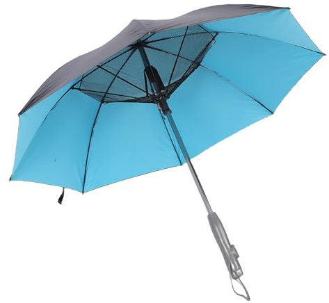 Spray Fan Sun Paraguas, Tipo C 8 Huesos 3 Huesos 3 Cuchillas Plegables para Paraguas de Lluvia para Viajes en la Playa (Blue)