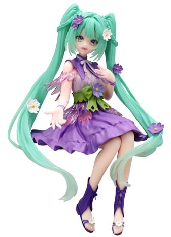 Hatsune Miku Noodle Stopper PVC Statue Flower Fairy Cosmos Purple Color Ver. 14 cm