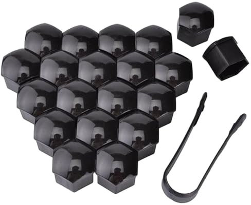QWTYAFDD 20 Stücke Auto Radschraubenkappen, für VW T5 Bj. 2003-2015 (1+1) Anti-Staub Radmutterkappe Sechskant Nabe Schraube Kappen Dekoration Zubehör,C 21mm