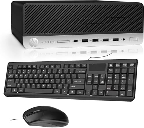 HP EliteDesk 705 G4 SFF Ordinateur de bureau AMD Ryzen 3 Pro 2200G, RAM 16 Go, SSD 512 Go, WiFi, Bluetooth, clavier américain, Windows 11 Pro (reconditionné)
