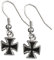 Hot Leathers Women's Iron Cross Earrings (Silver, Size 1)