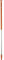 Vikan 29377 59 Aluminum Handle with Threaded Tip, 1-7/32 Diameter, Orange