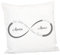 Geschenke 24: Kissen - Unendlichkeit mit Personalisierung (Grau) - personalisiertes Kuschelkissen - Romantisches Zierkissen mit Namen und Datum