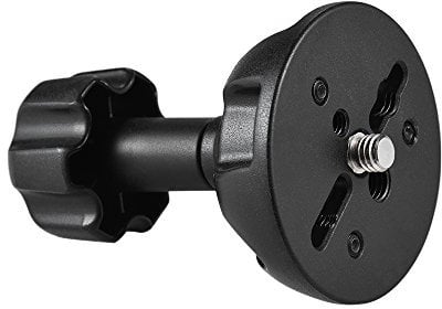 Andoer 75mm Half Ball Flat to Bowl Adapter with 1/4 and 3/8 Screws for Fluid Head Tripod DSLR Rig Camera