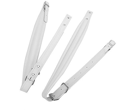 VGEBY Ein Paar dicke Akkordeon-Schultergurte, verstellbarer Schultergurt, Schulterriemen aus PU-Leder, für 16 bis 120 Bässe (schwarz)
