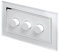 RetroTouch 3 Gang 2 Way Dimmer Switch 3-200W LED & Halogen White Glass CT 02080