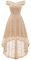 Homrain Robe Vintage Femme Elegante Pin up High Low Jupe Asymétrique pour Soirée Cocktail Bal Mariage Réunoin Fête Champagne L