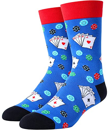 SOCKFUN Doctor Flamingo Zähne Präsident Pizza Orange Katze Gitarre Golf Socken Geschenke für Krankenschwester Zahnarzt Katze Gitarre Liebhaber, Poker, Medium