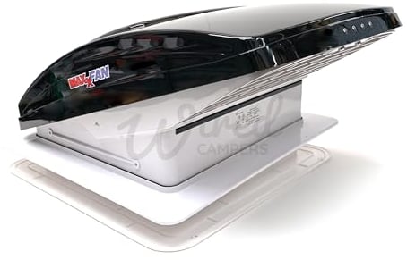Maxxair Dachlaterne MAXXFAN Deluxe – Smoke, 14 x 14, Rauch/Schwarz, Fernbedienung, Modern, Kunststoff, Dachmontage, Lüfter, Camper Ventilation Fan