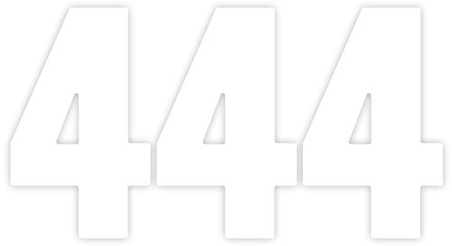 Pack of 3 Plain Bin Numbers for Wheelie Bins 4 Waterproof (17 cm) Number - 4 Bin Numbers for Wheelie Bins Large Self Adhesive Bin Sticker for Bin and More Packwith®
