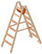 Layher Holzstehleiter - mit 6 Stufen; Holzleiter mit 80mm breiten Stufen, beidseitig begehbar; Länge 1,62 m