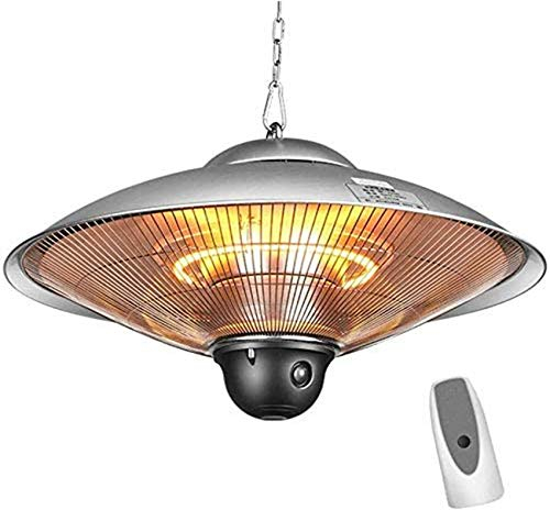 Radiateurs au plafond, intérieur/extérieur de chauffage halogène, chauffe-ronde extérieur Couvre étanche avec télécommande - 2200W