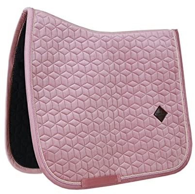 Tapis de selle PONY - Vieux rose - Velours - Saut d'obstacles
